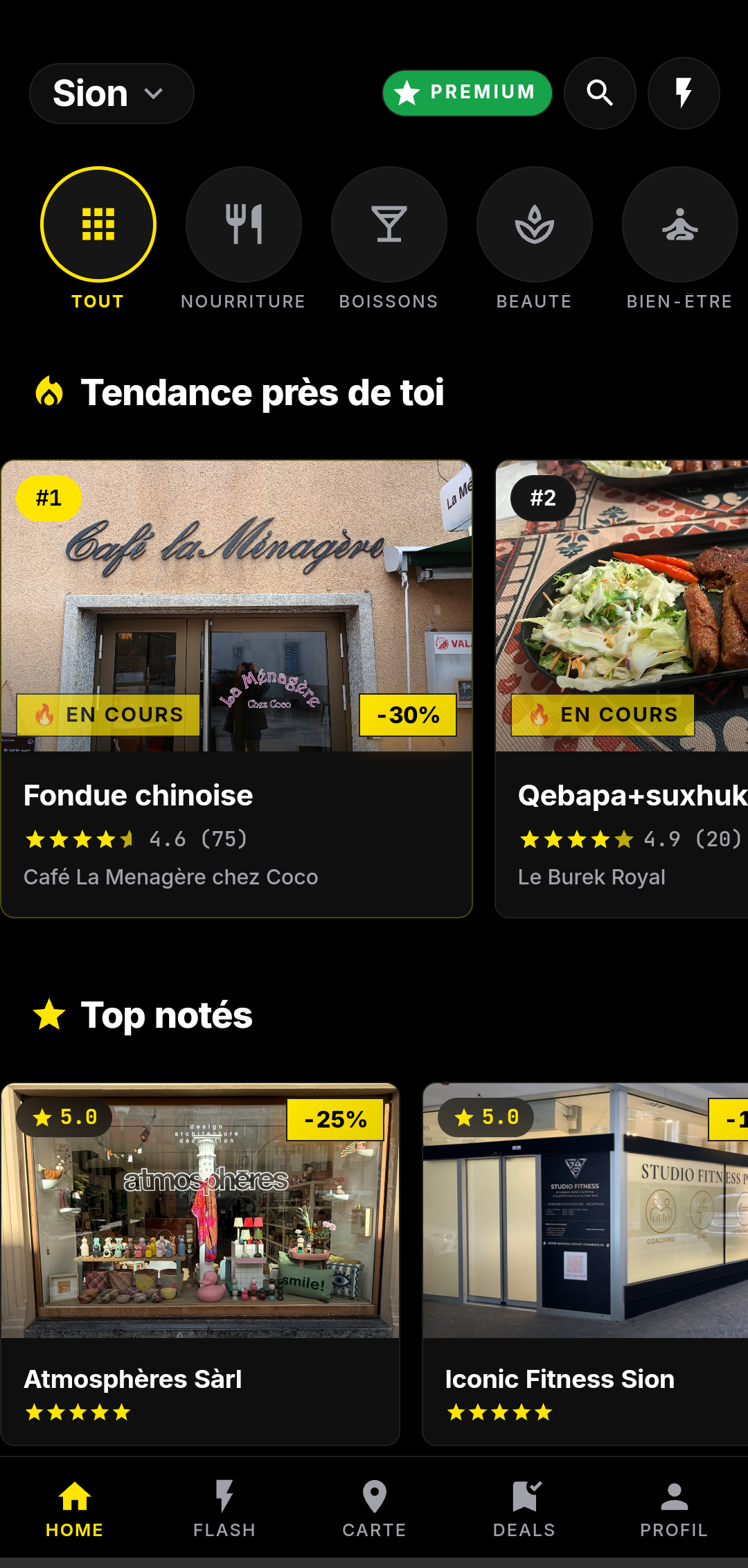 L'app LokalFlash sur iPhone — Flash deals à proximité