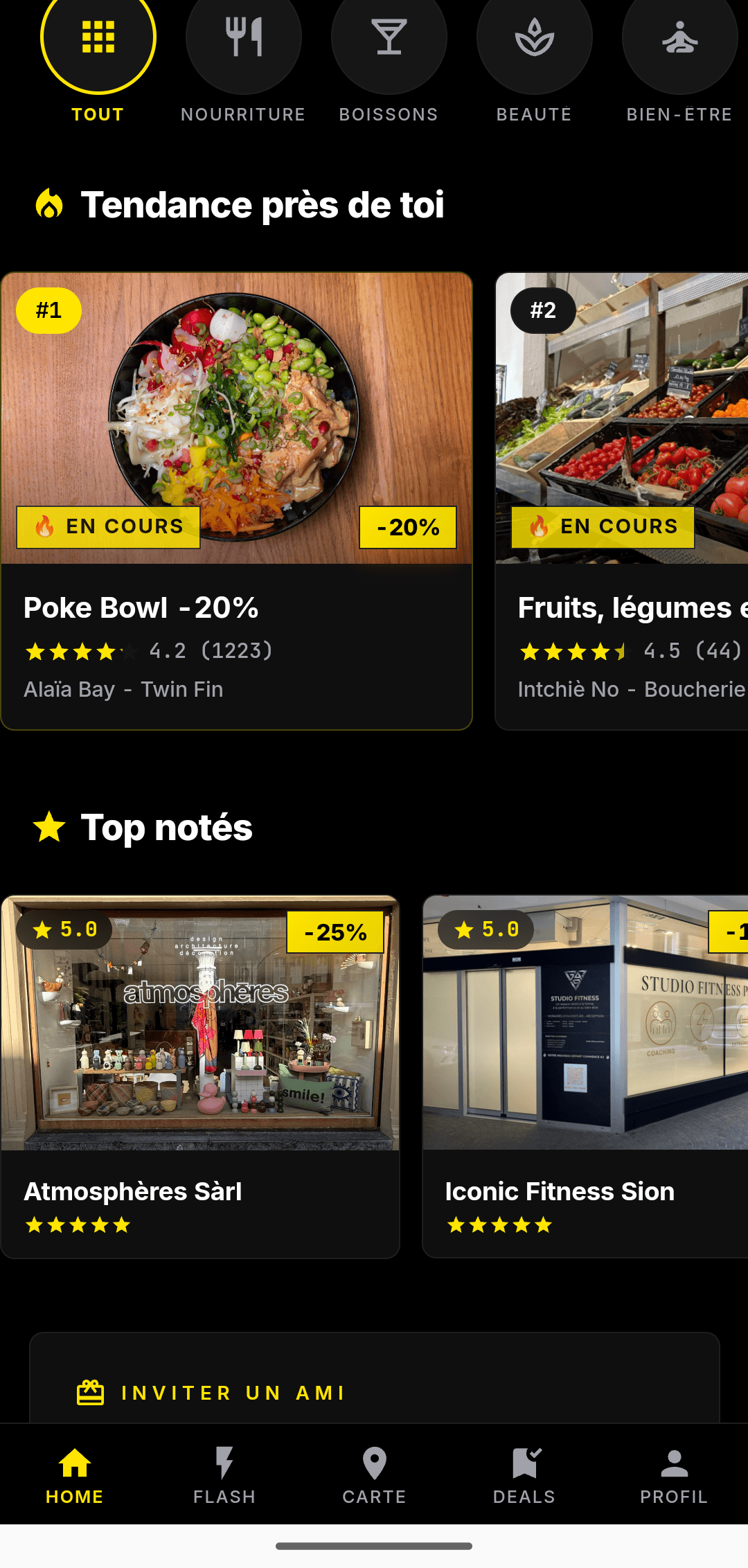 L'app LokalFlash sur iPhone — Flash deals à proximité